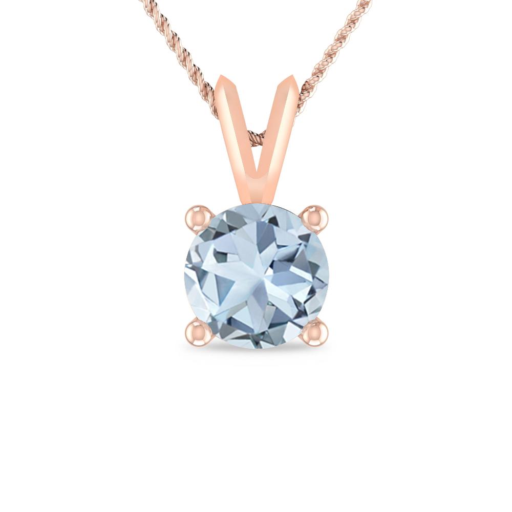 Rose Gold - Aquamarine