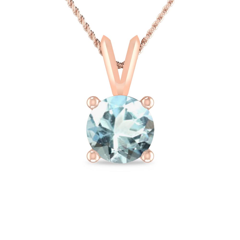 Rose Gold - Aquamarine