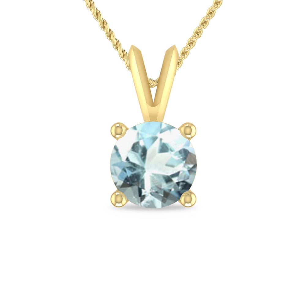 Yellow Gold - Aquamarine