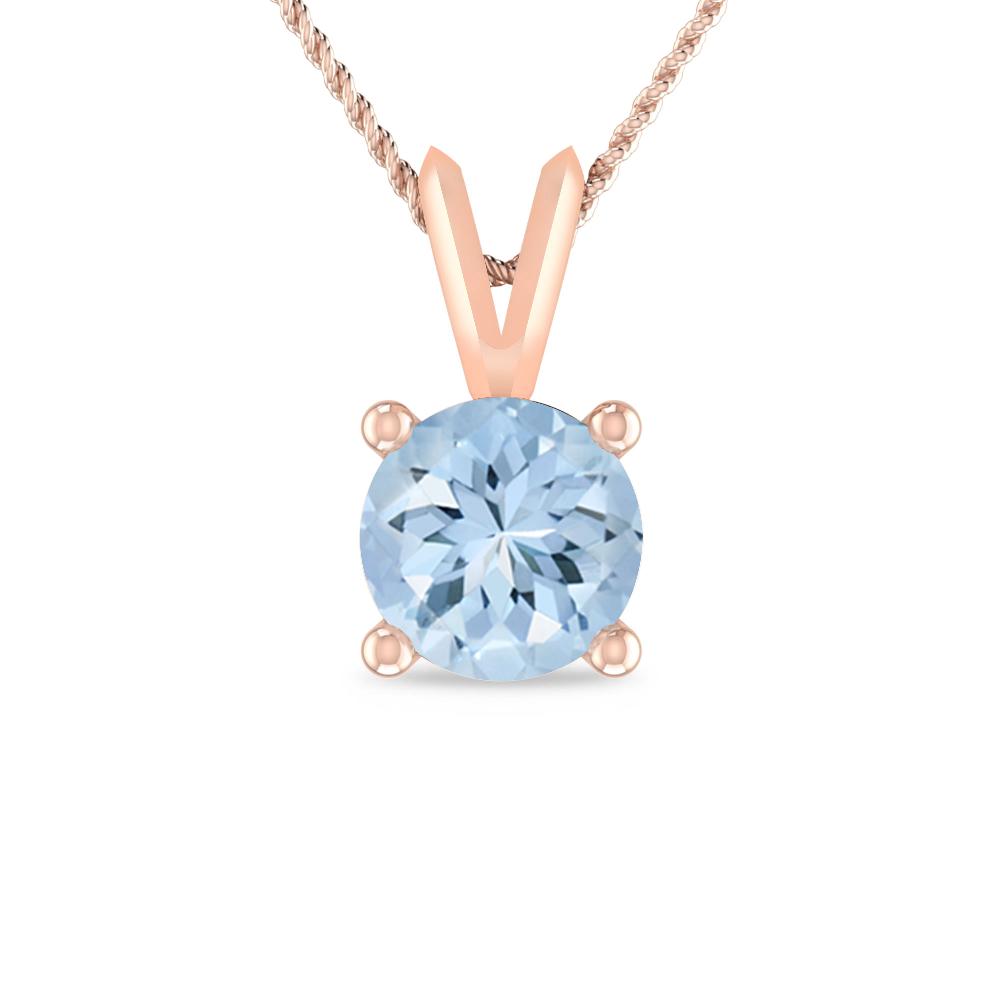 Rose Gold - Aquamarine