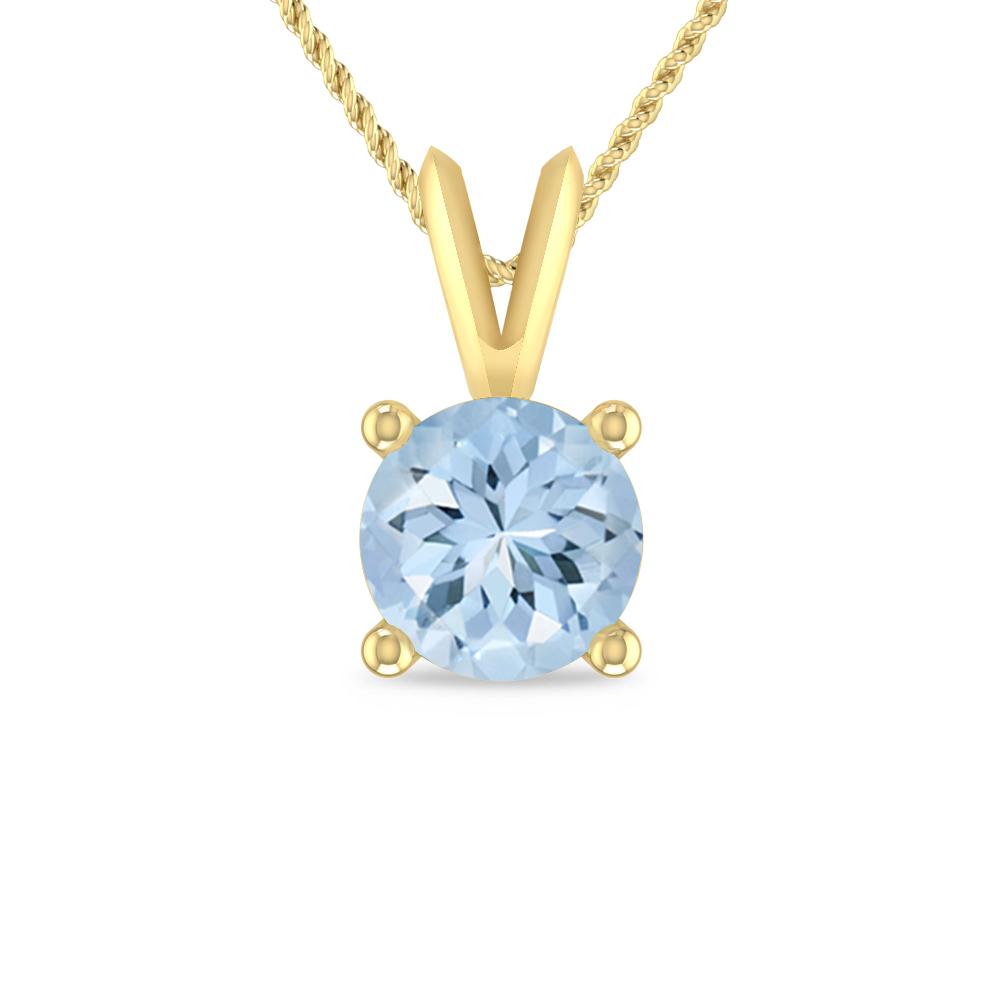 Yellow Gold - Aquamarine