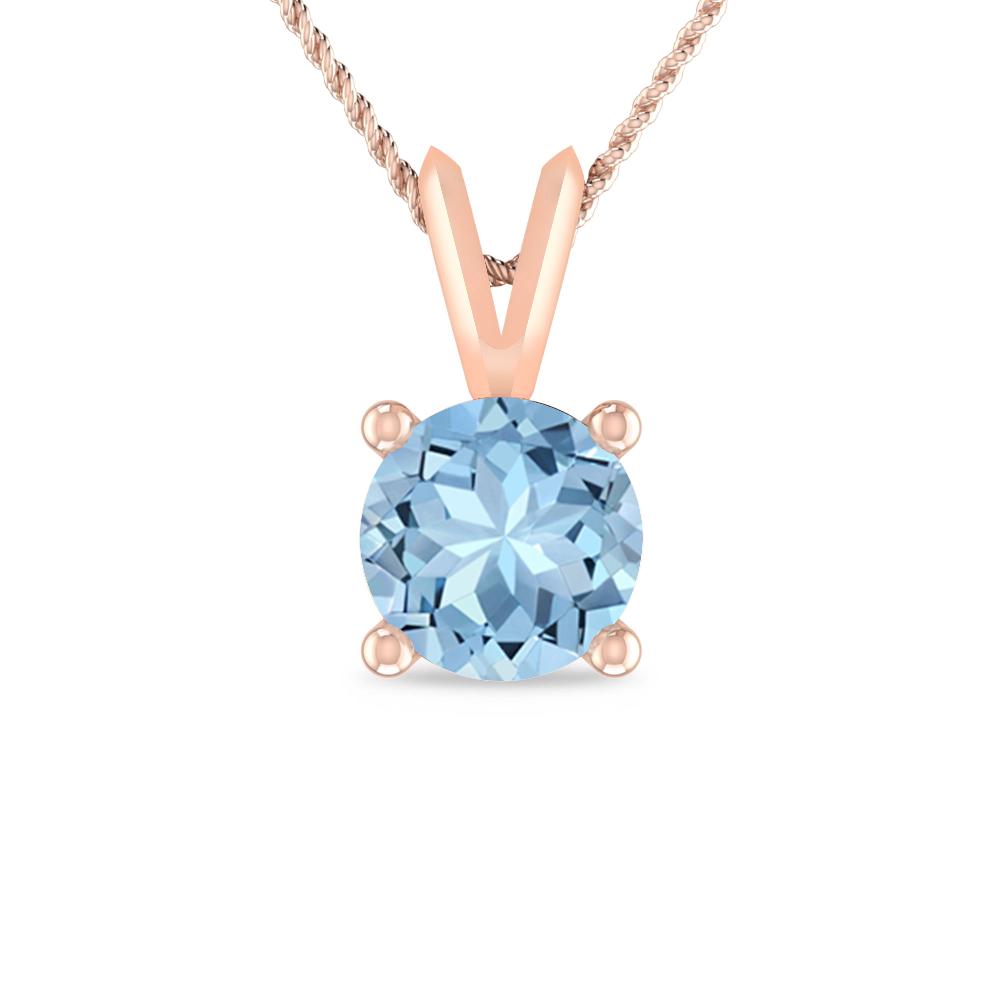 Rose Gold - Aquamarine