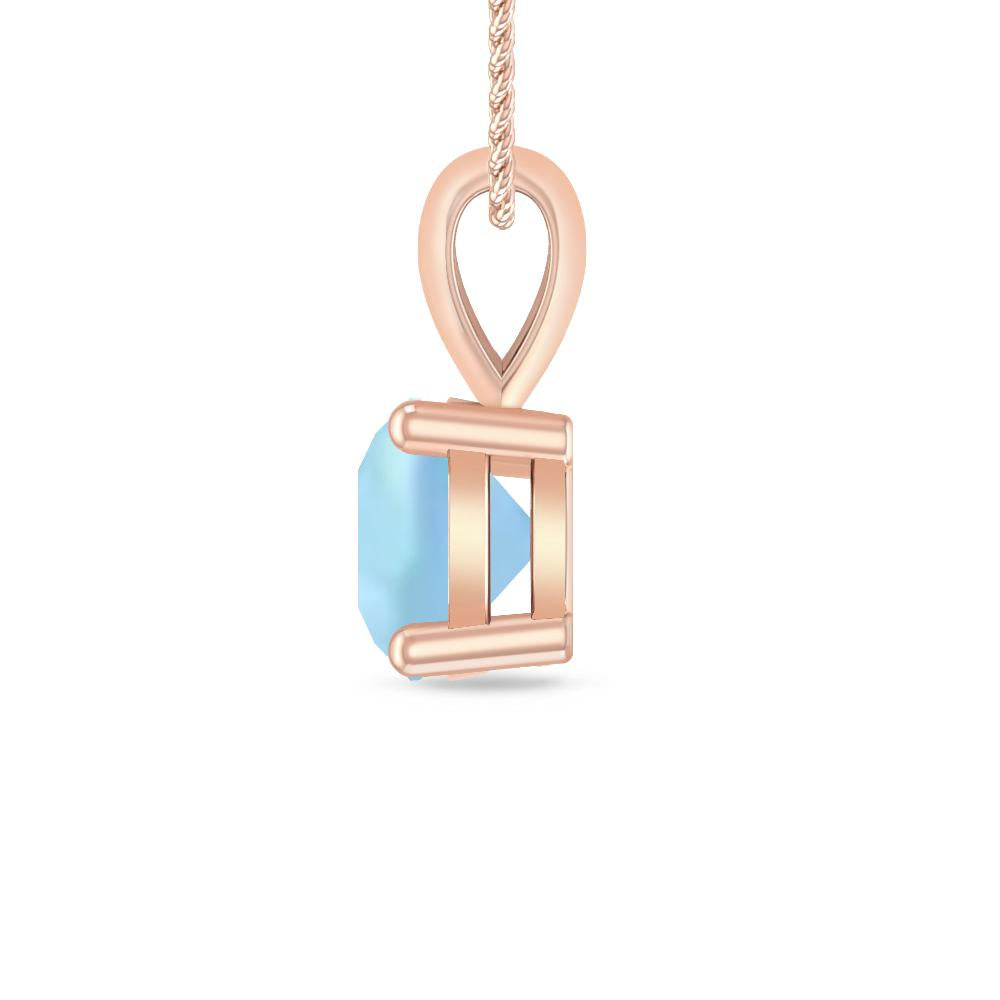 Rose Gold - Aquamarine