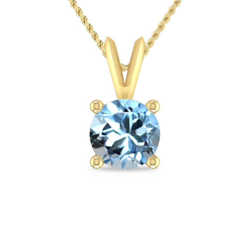 Yellow Gold - Aquamarine