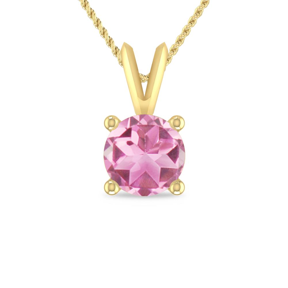 Yellow Gold - Pink Tourmaline