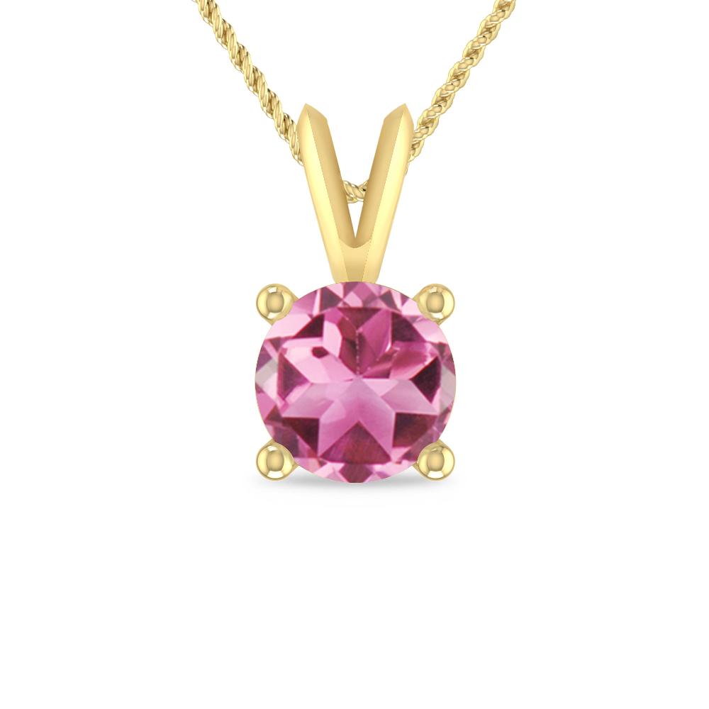 Yellow Gold - Pink Tourmaline