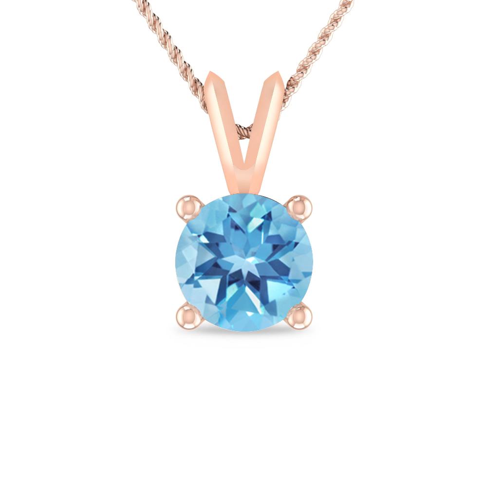 Rose Gold - Blue Topaz