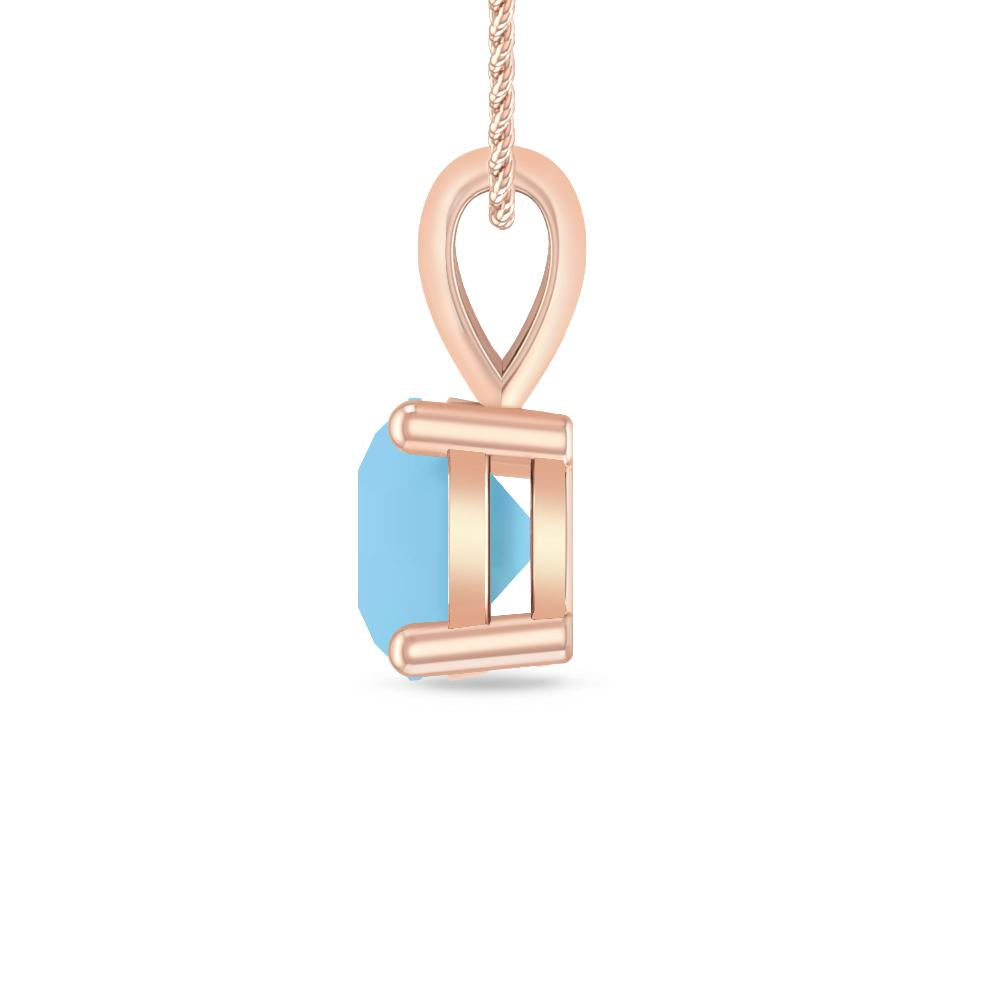 Rose Gold - Blue Topaz