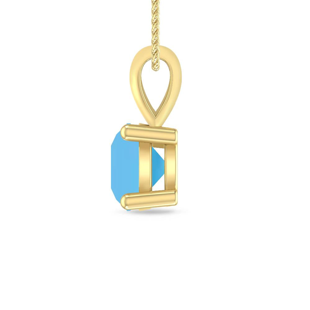 Yellow Gold - Blue Topaz