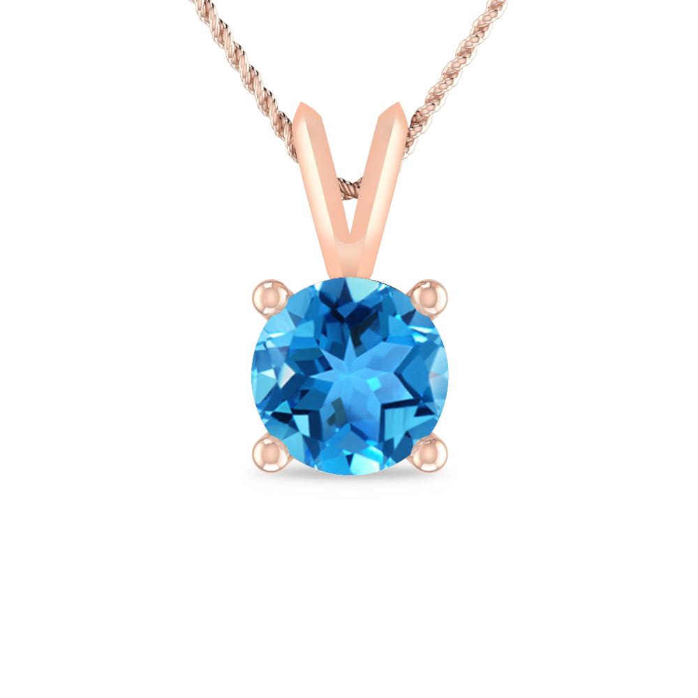 Rose Gold - Blue Topaz