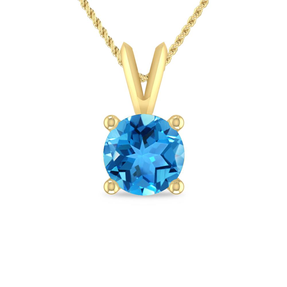 Yellow Gold - Blue Topaz