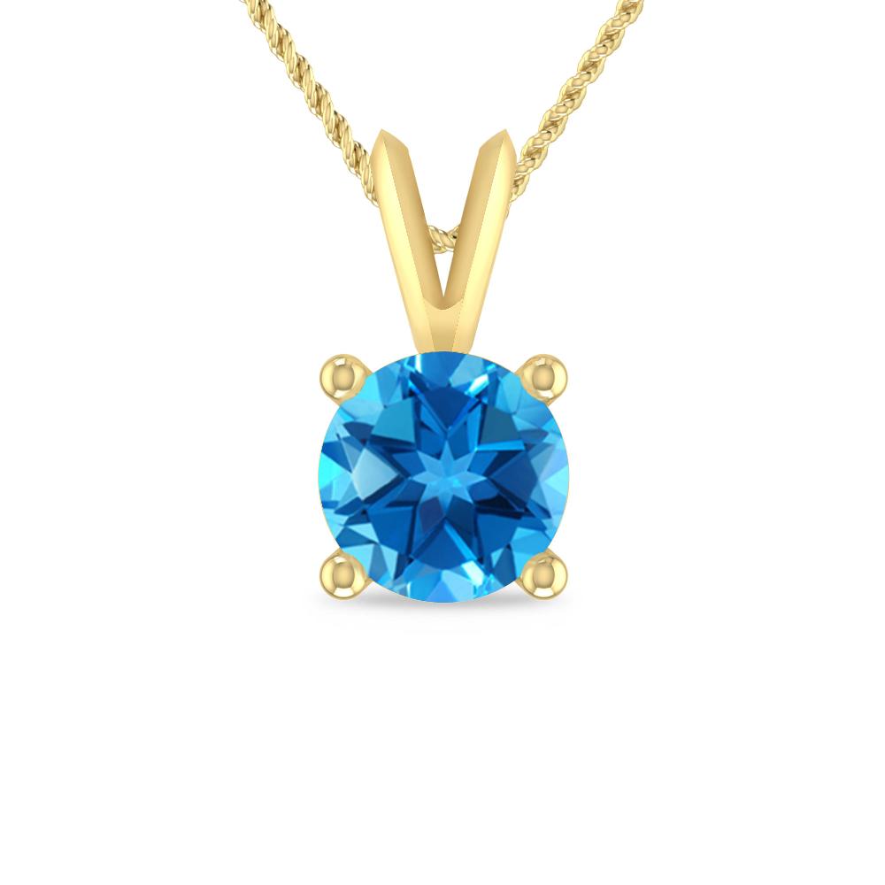 Yellow Gold - Blue Topaz