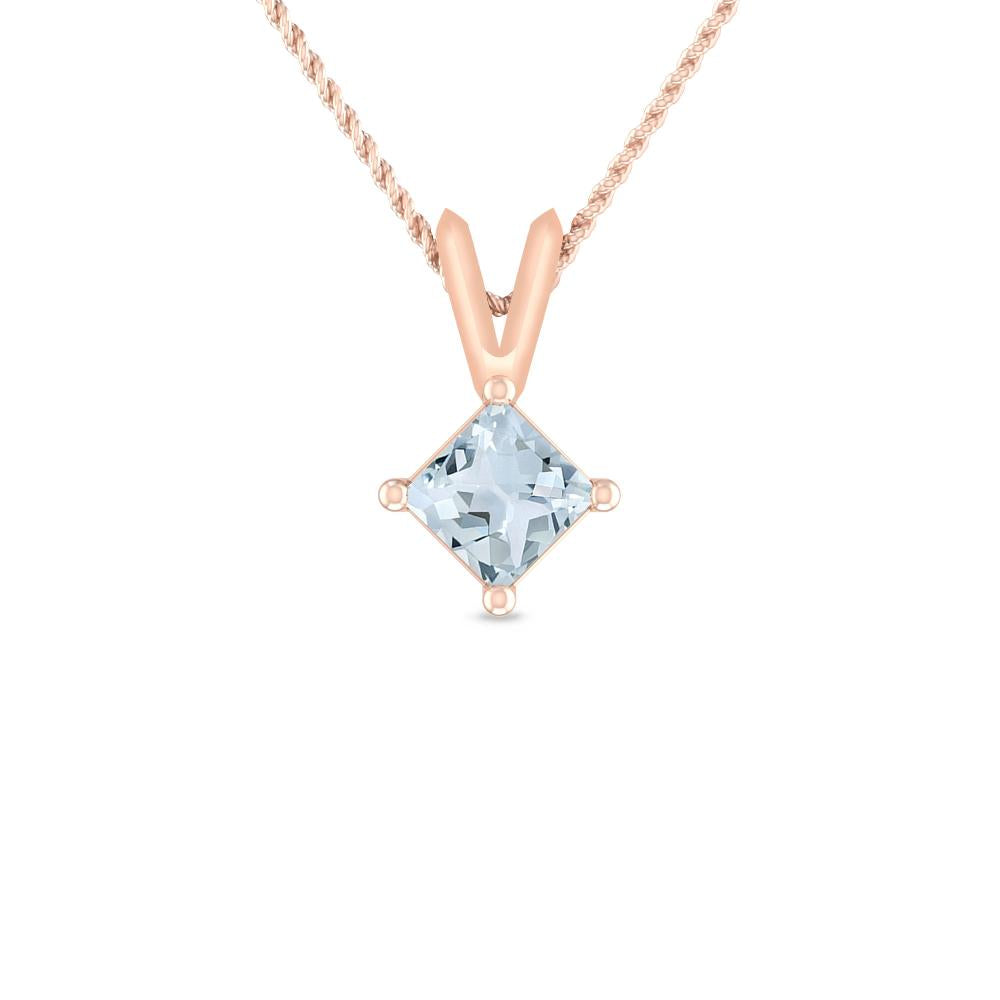 Rose Gold - Aquamarine