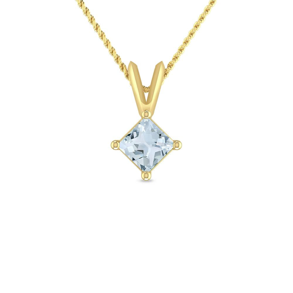 Yellow Gold - Aquamarine