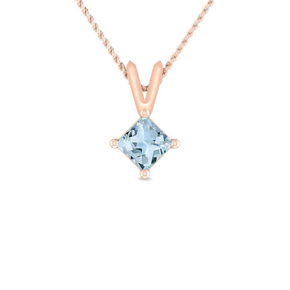 Rose Gold - Aquamarine