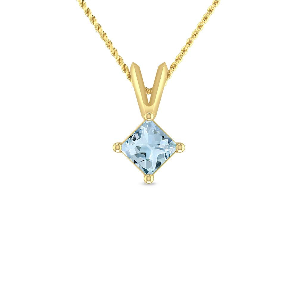 Yellow Gold - Aquamarine