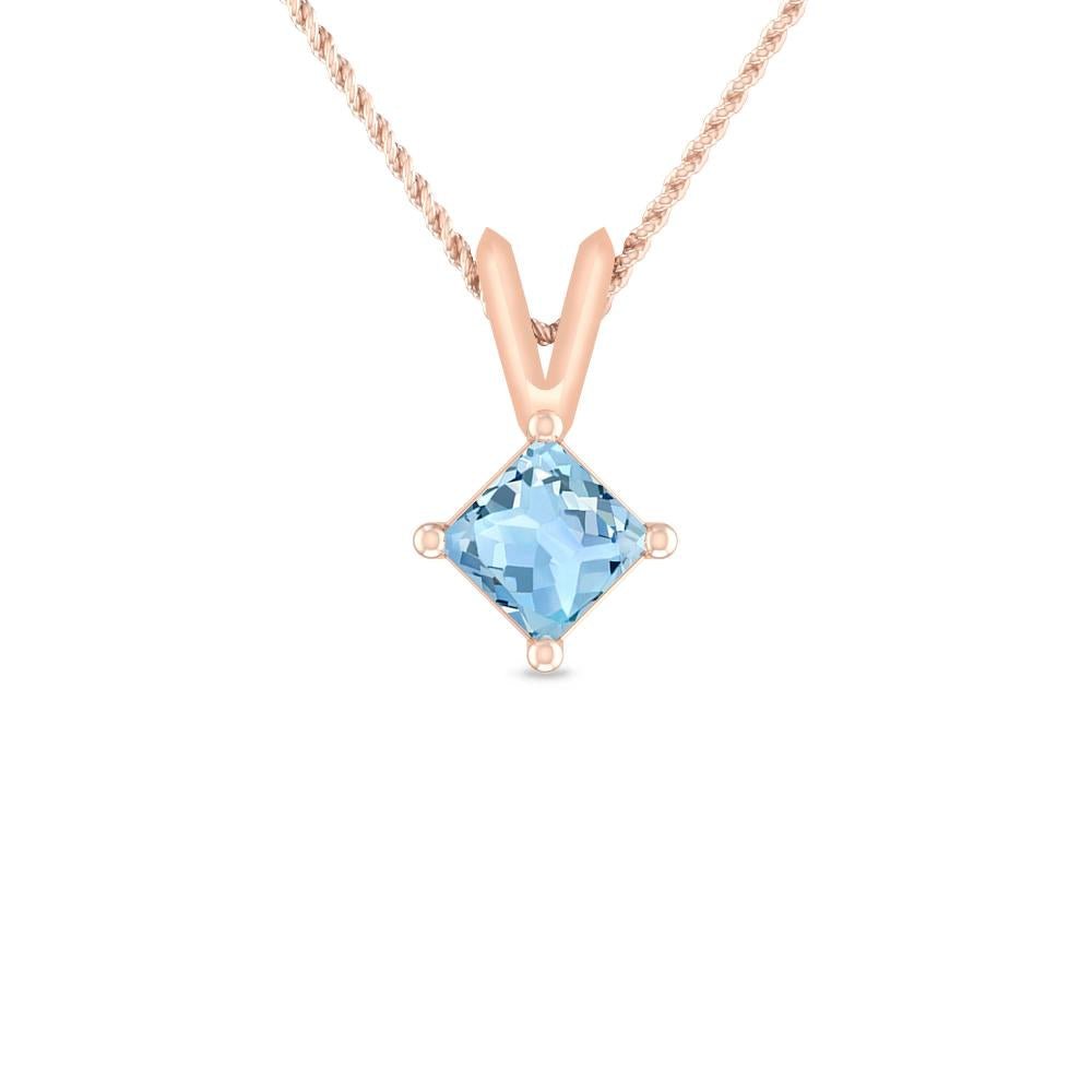 Rose Gold - Aquamarine