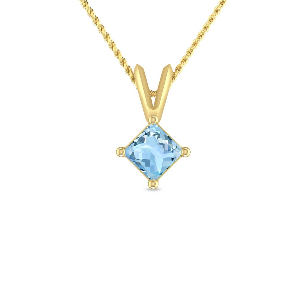 Yellow Gold - Aquamarine