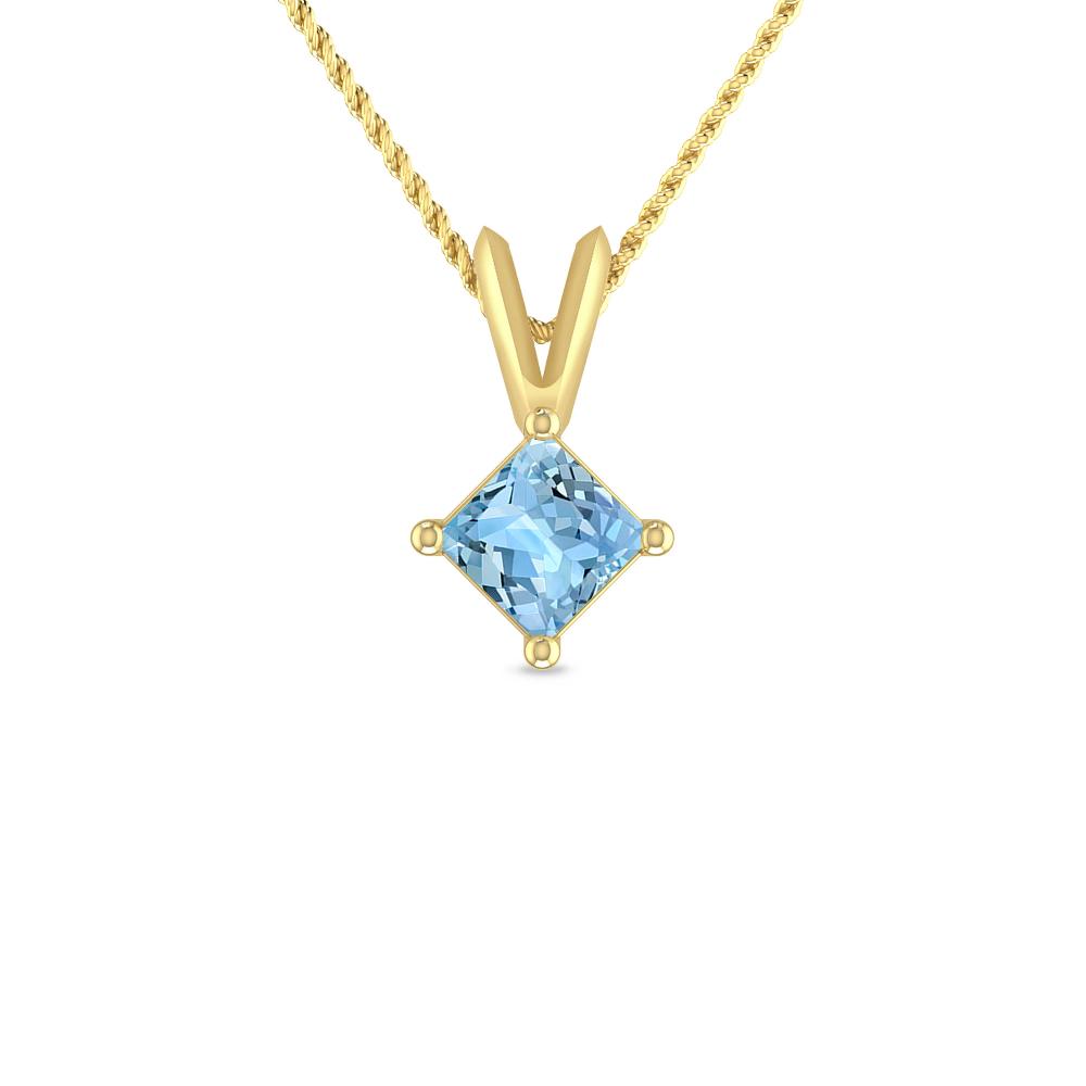 Yellow Gold - Aquamarine