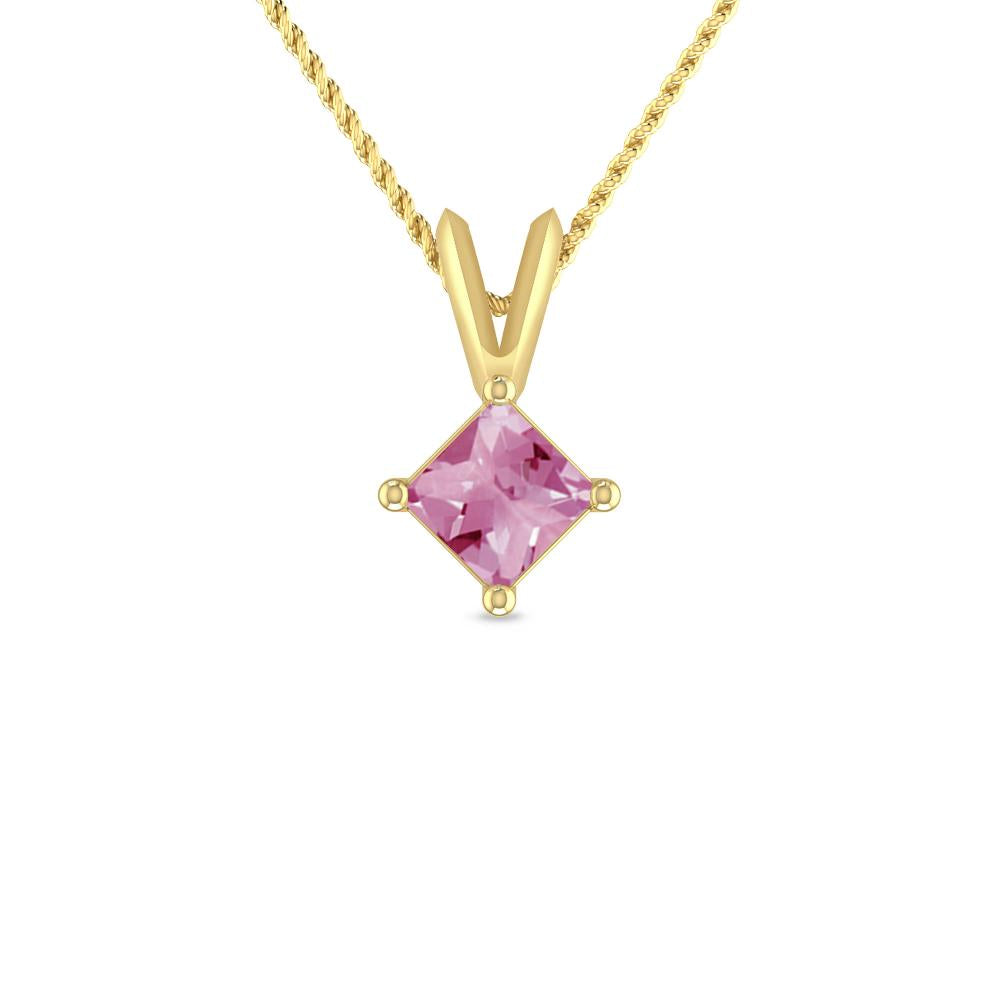 Yellow Gold - Pink Tourmaline