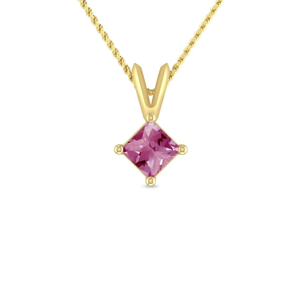 Yellow Gold - Pink Tourmaline