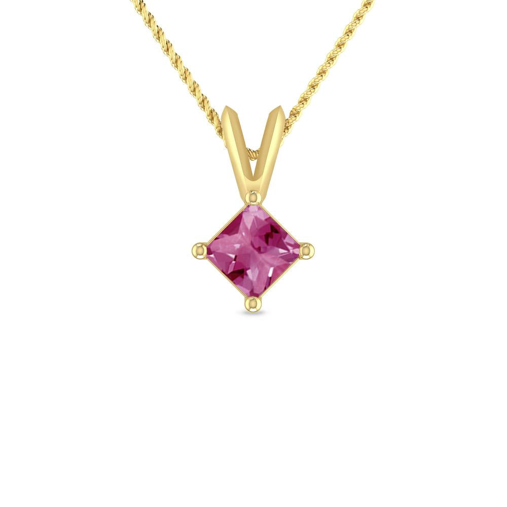 Yellow Gold - Pink Tourmaline