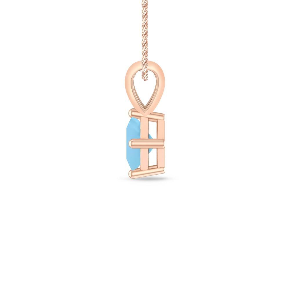 Rose Gold - Blue Topaz