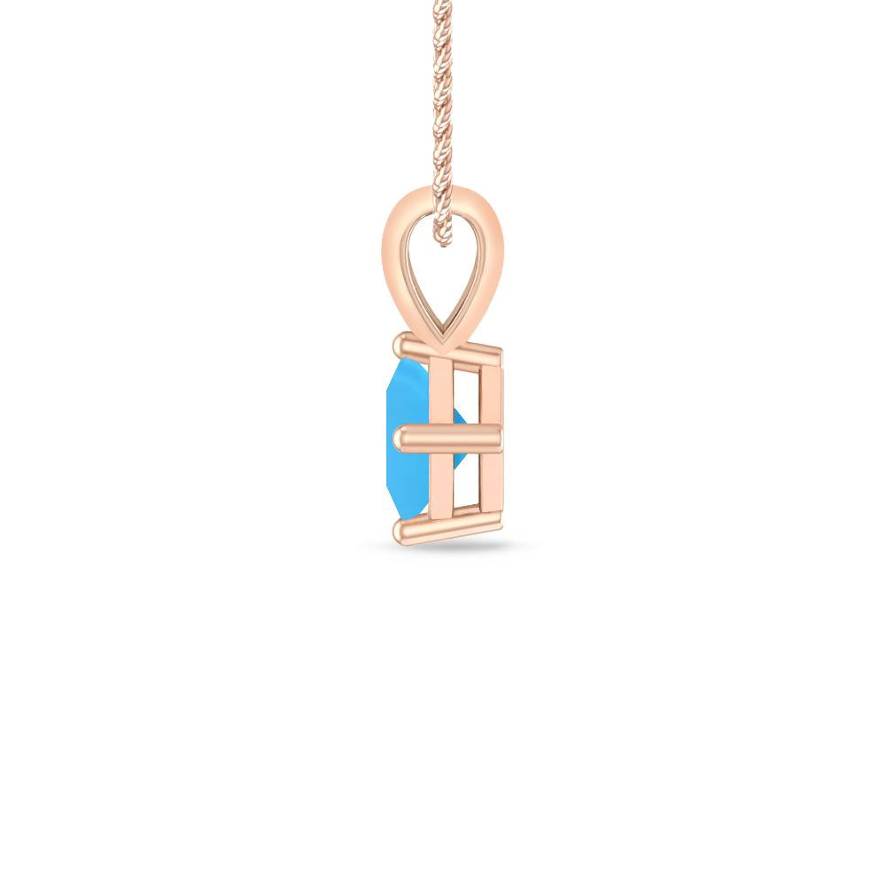 Rose Gold - Blue Topaz