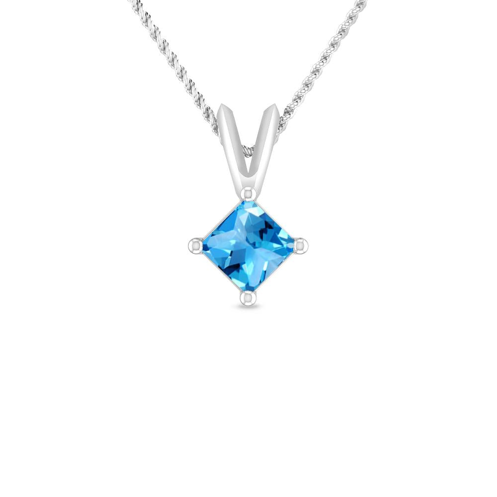 White Gold - Blue Topaz