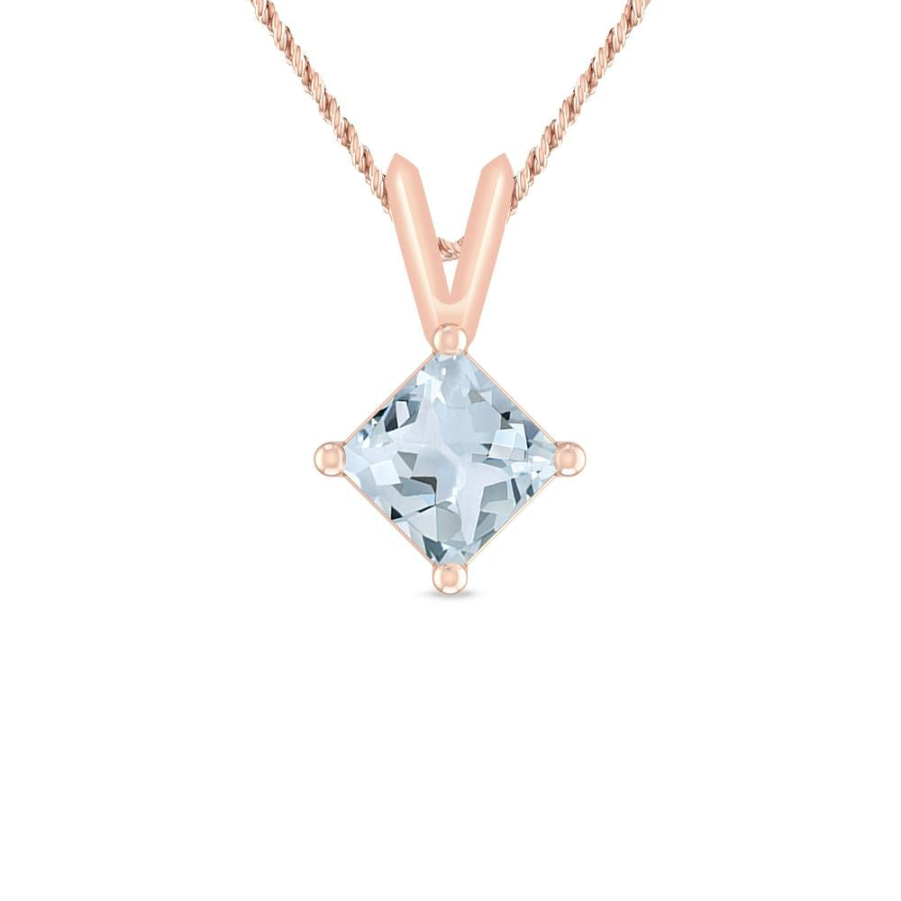 Rose Gold - Aquamarine