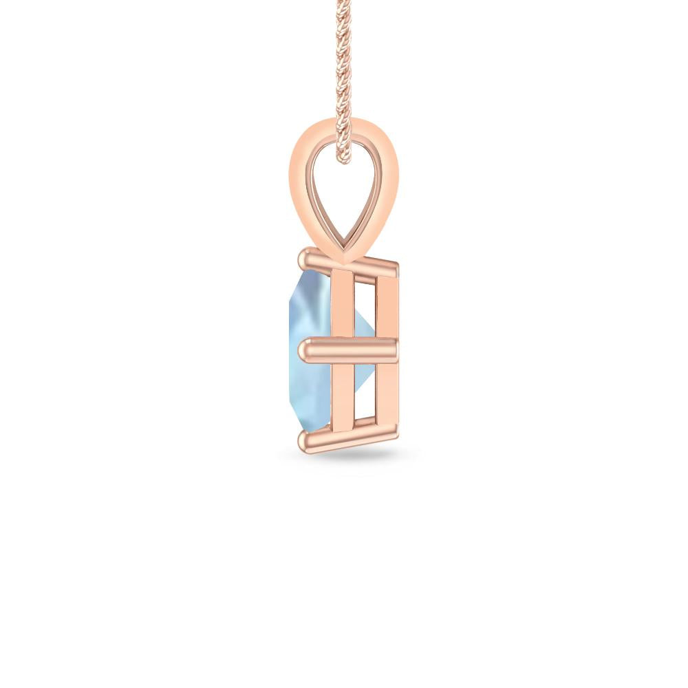 Rose Gold - Aquamarine