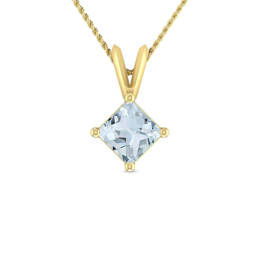 Yellow Gold - Aquamarine