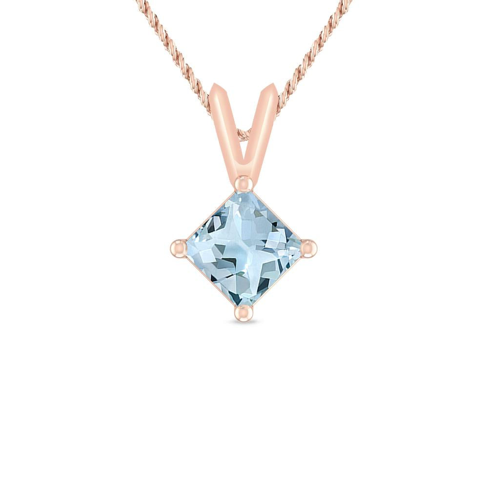 Rose Gold - Aquamarine