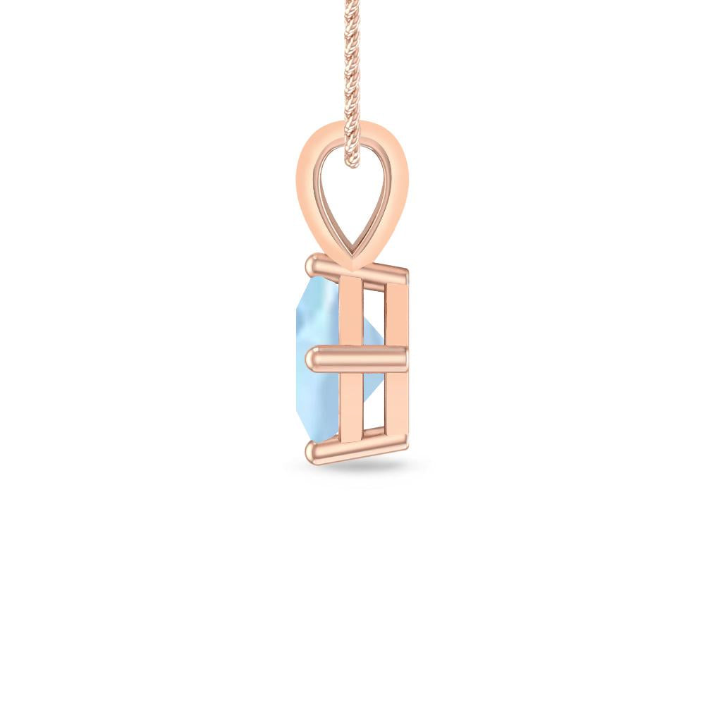 Rose Gold - Aquamarine