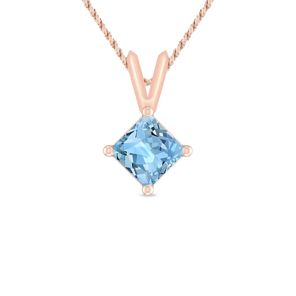 Rose Gold - Aquamarine