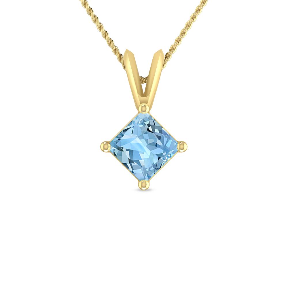 Yellow Gold - Aquamarine