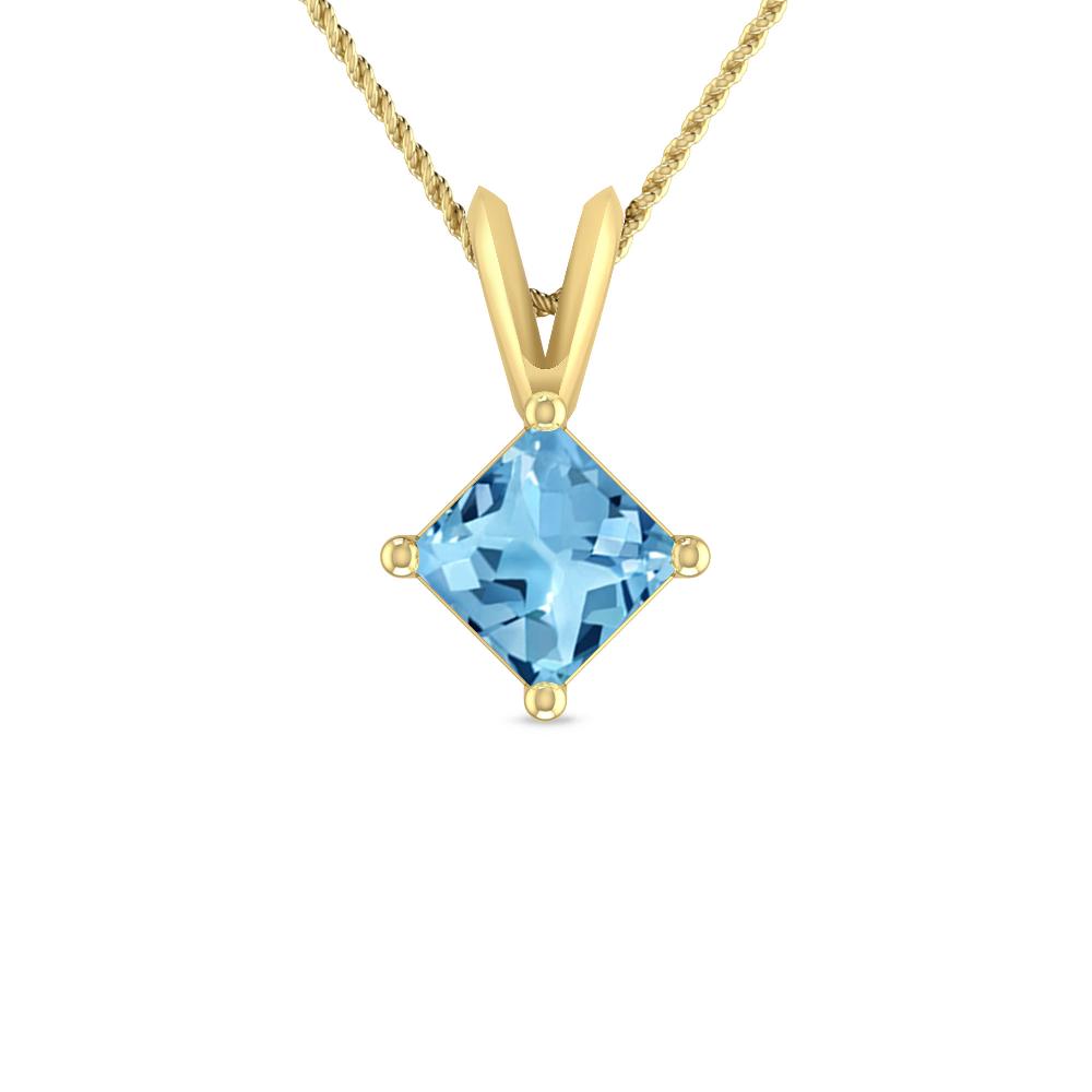 Yellow Gold - Blue Topaz