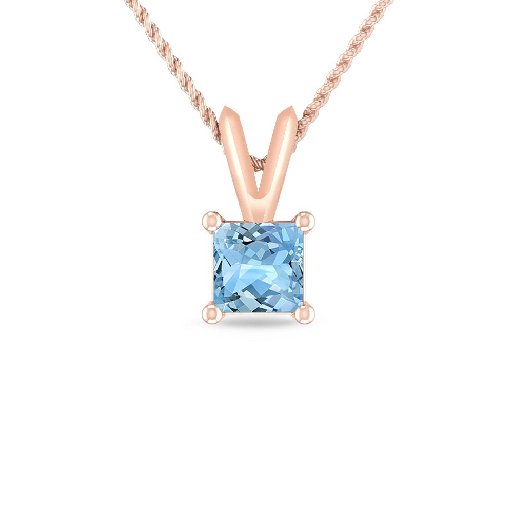 Rose Gold - Aquamarine