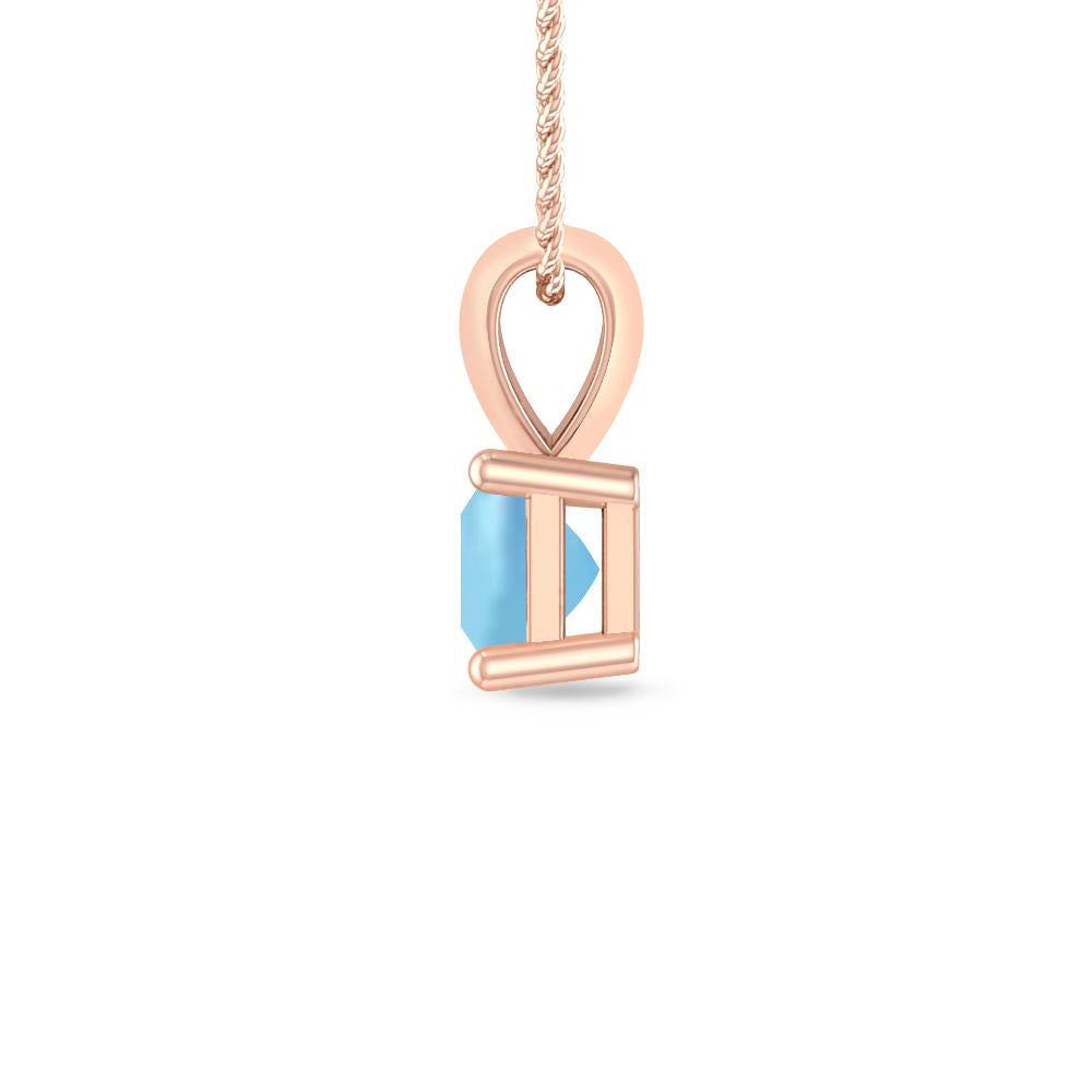 Rose Gold - Aquamarine