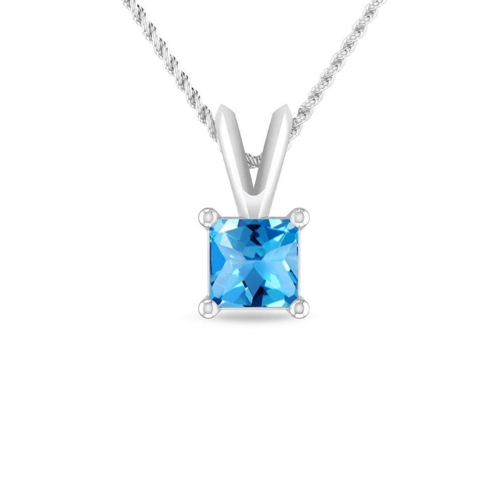 White Gold - Blue Topaz