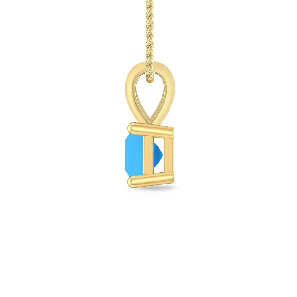 Yellow Gold - Blue Topaz