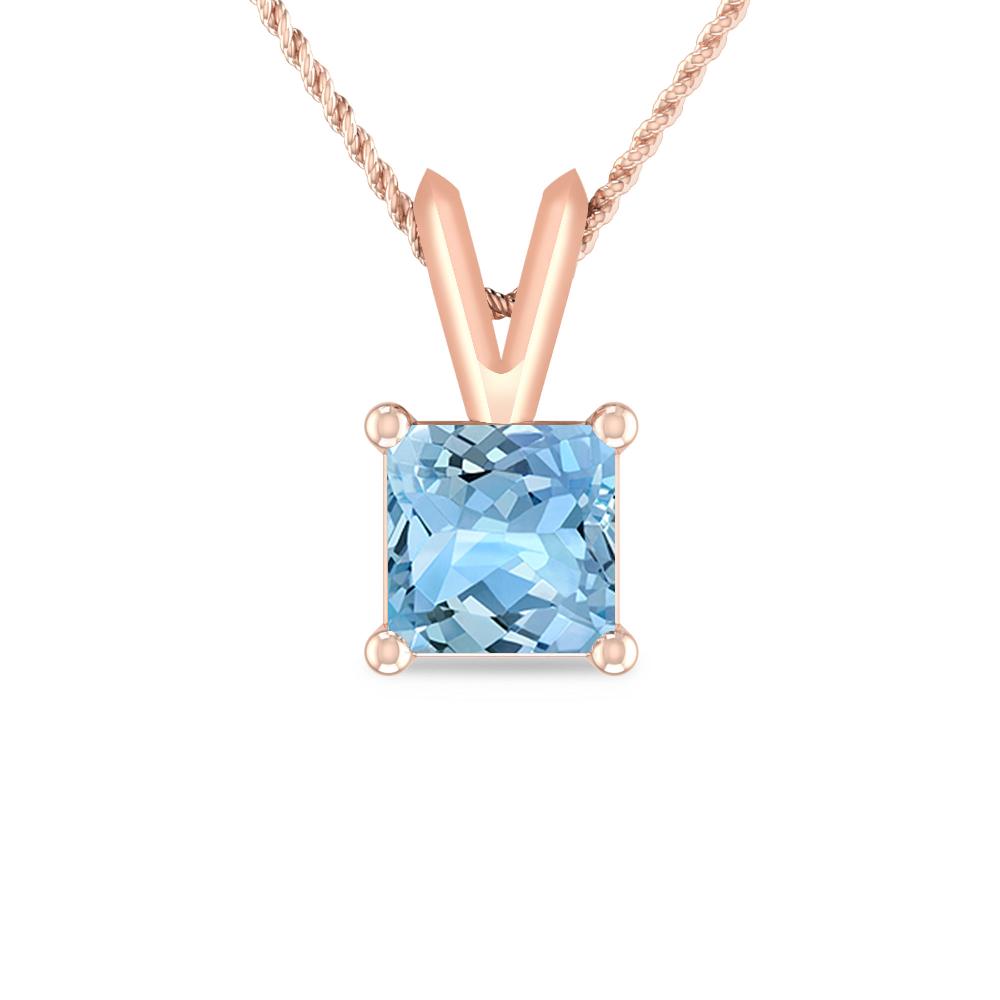 Rose Gold - Aquamarine