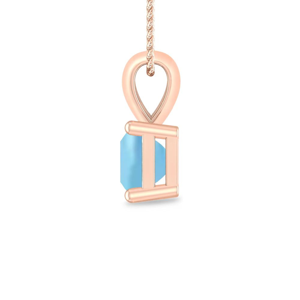 Rose Gold - Aquamarine