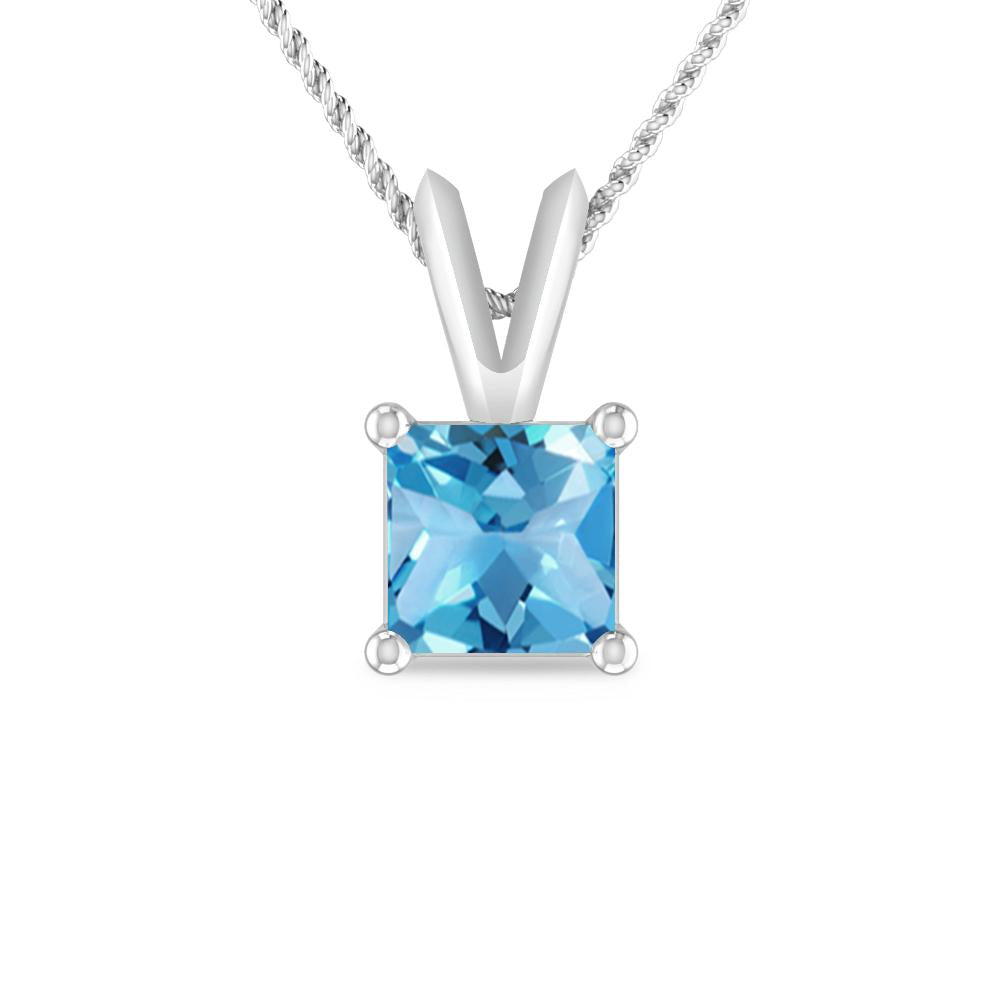 White Gold - Blue Topaz