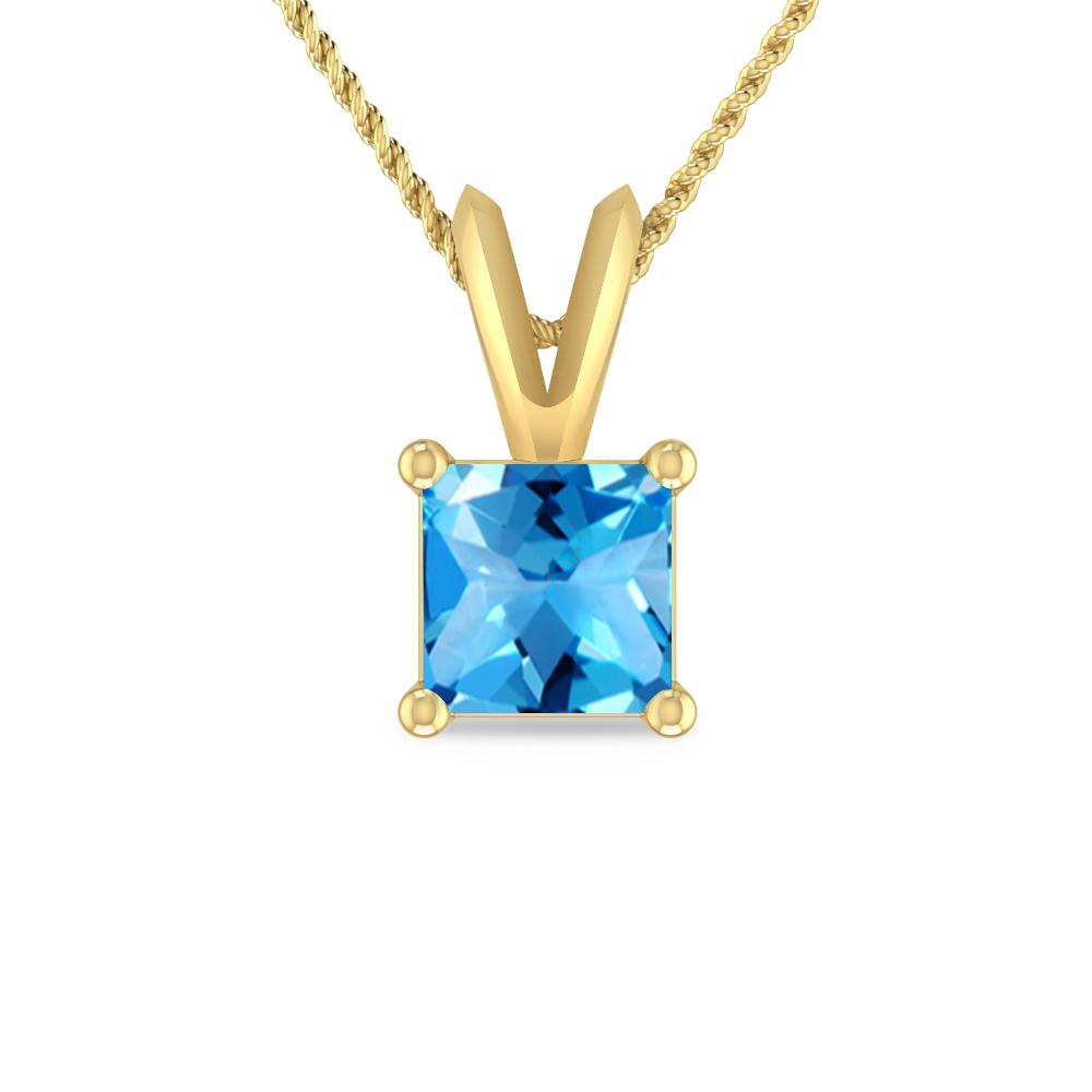 Yellow Gold - Blue Topaz