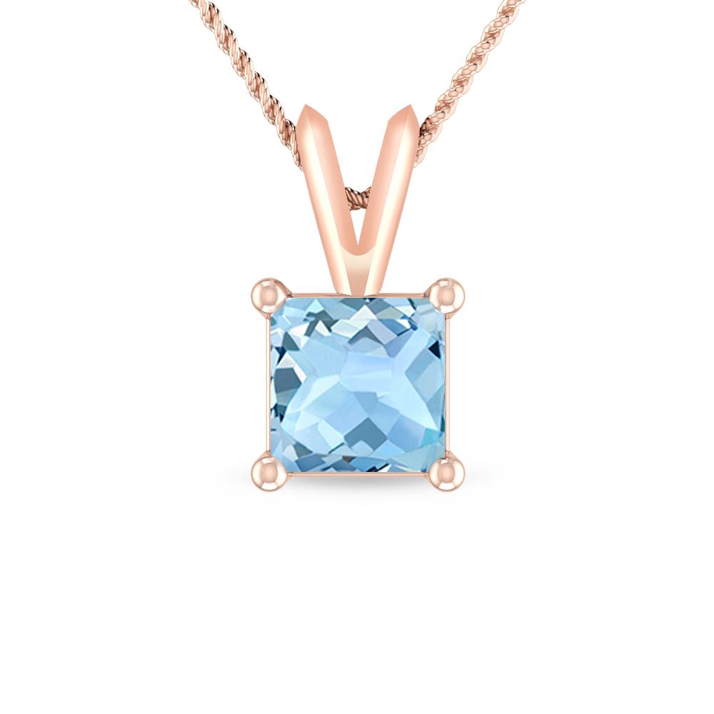 Rose Gold - Aquamarine