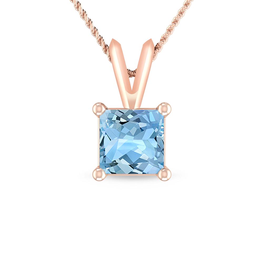 Rose Gold - Aquamarine