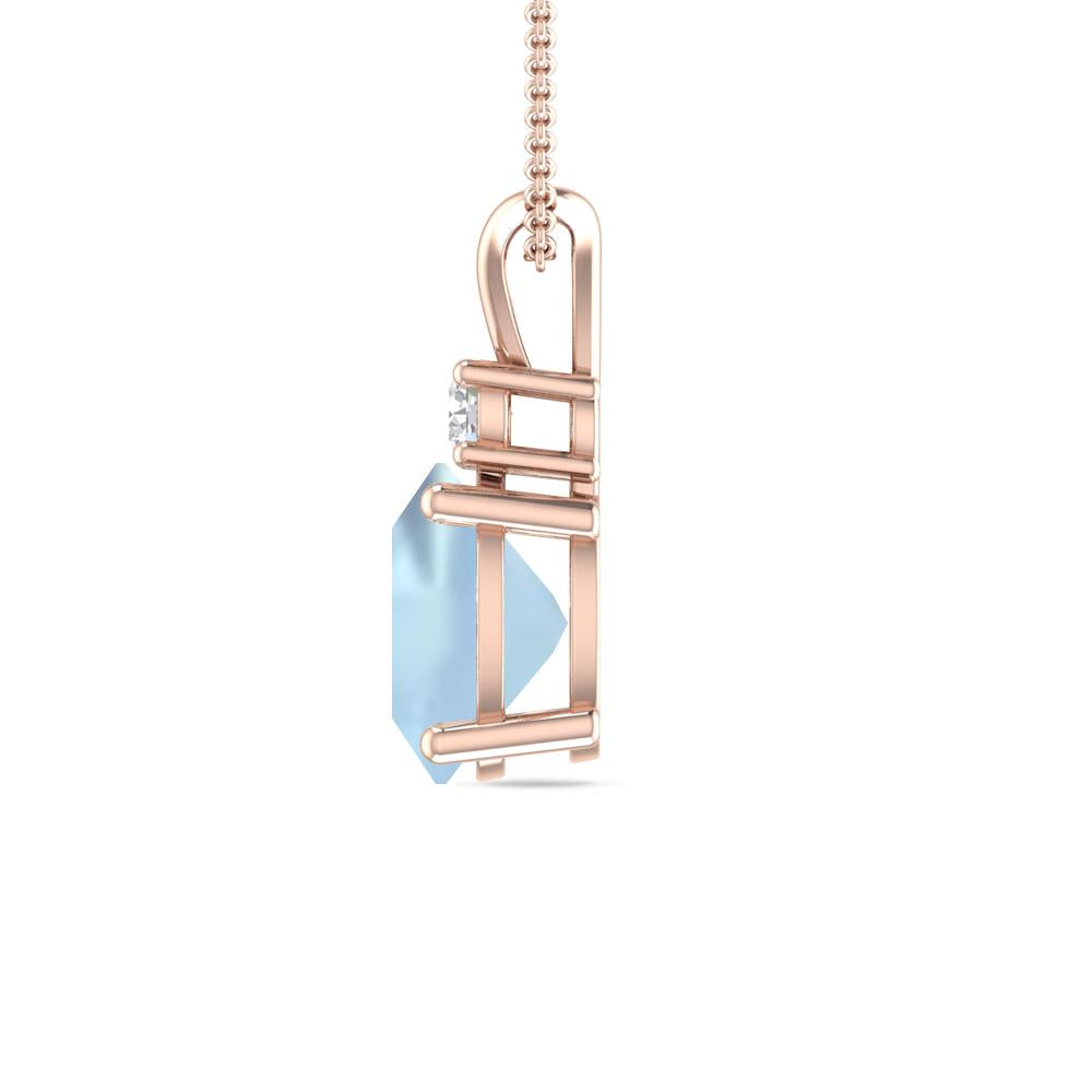 Rose Gold - Aquamarine