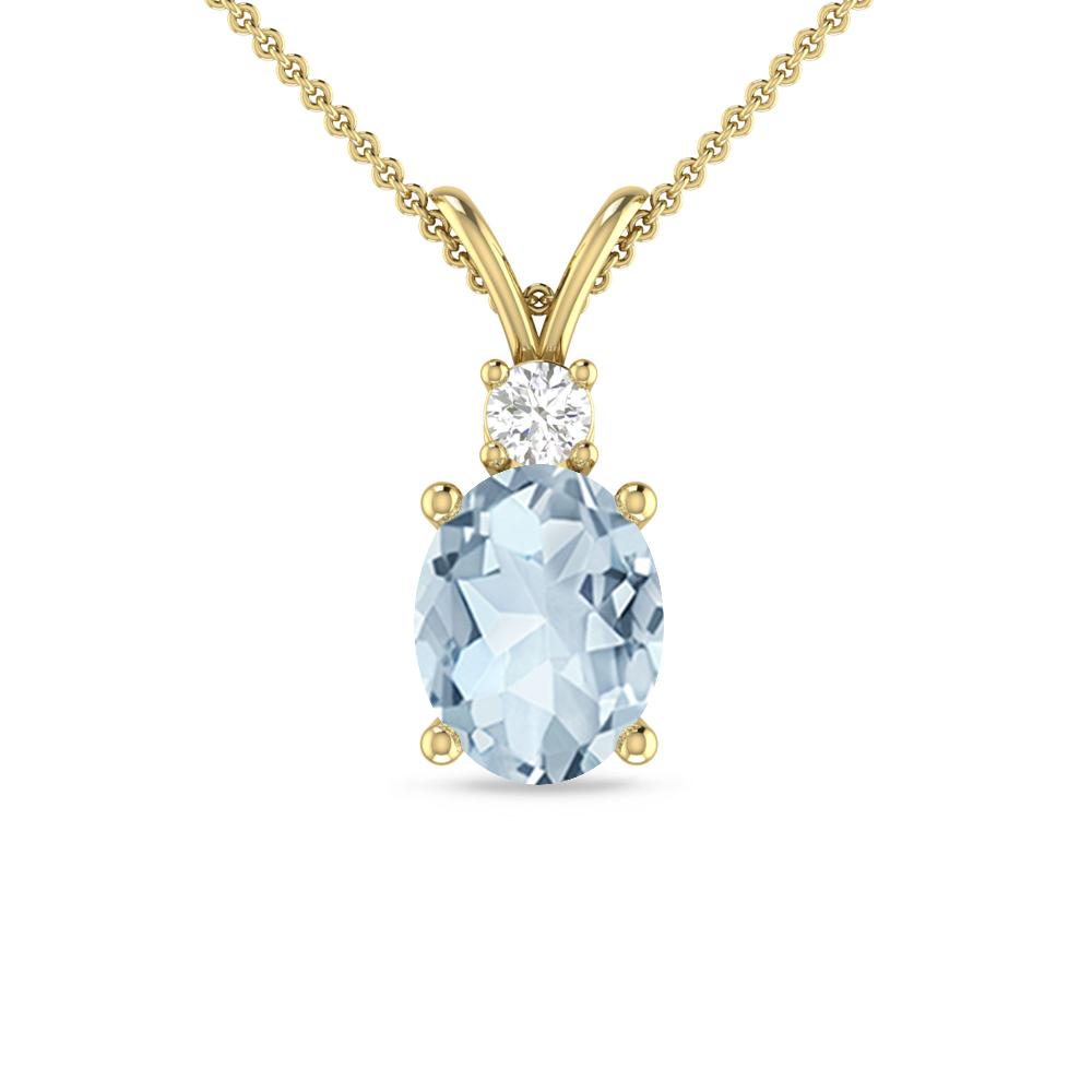 Yellow Gold - Aquamarine