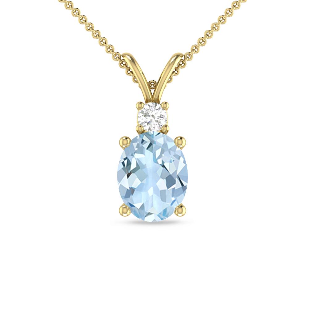 Yellow Gold - Aquamarine